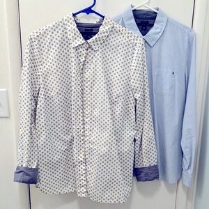 TwoTommy Hill finger long sleeve button-down women’s blouses.